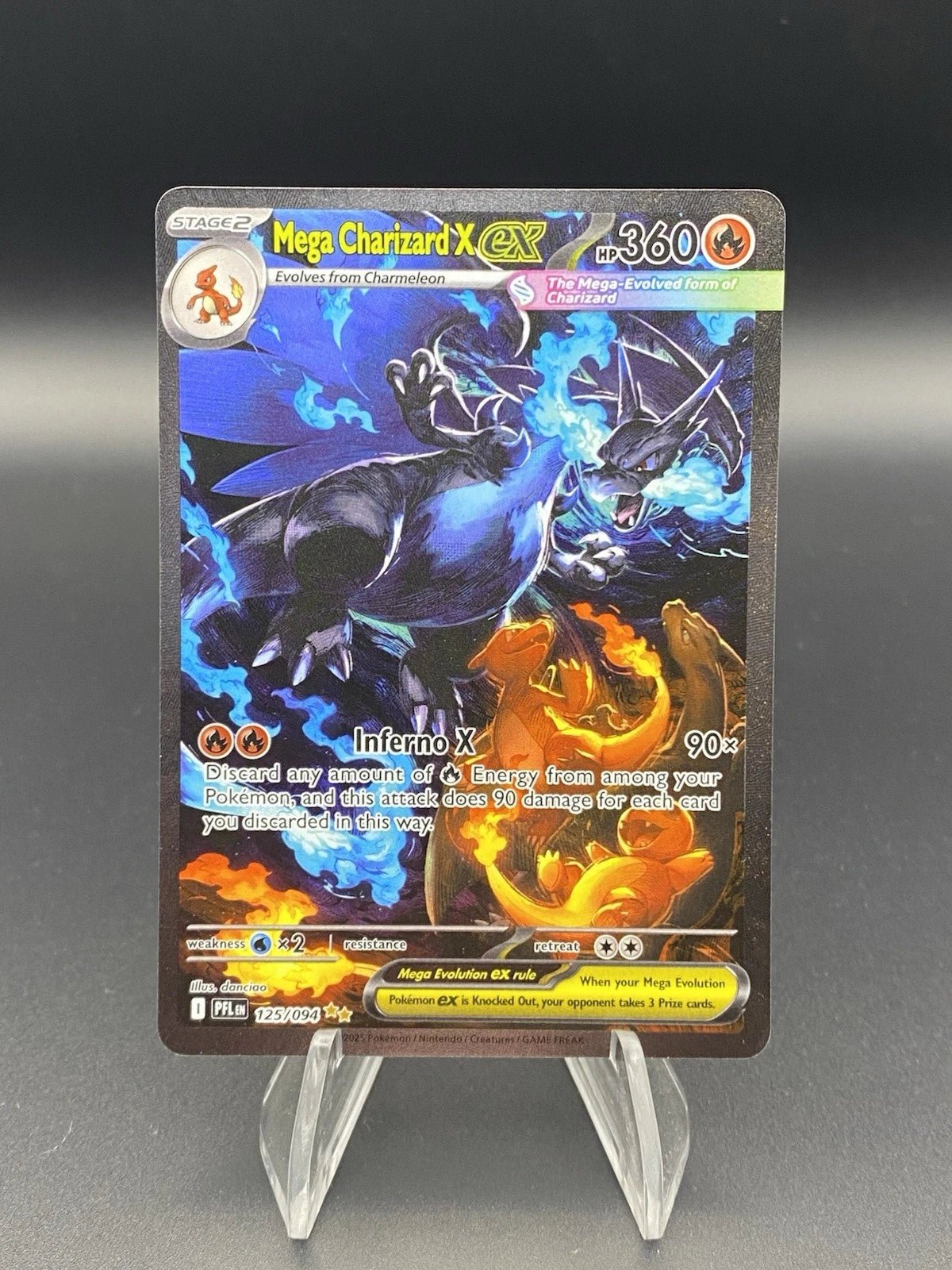 Mega Charizard X EX 125/094 Phantasmal Flames SIR NM