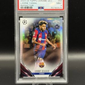 2023-24 Topps Chrome UCC Lamine Yamal #64 Refractor (RC) Rookie PSA 9